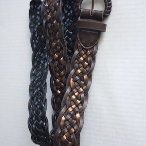 Ladies Braided Leather Belt